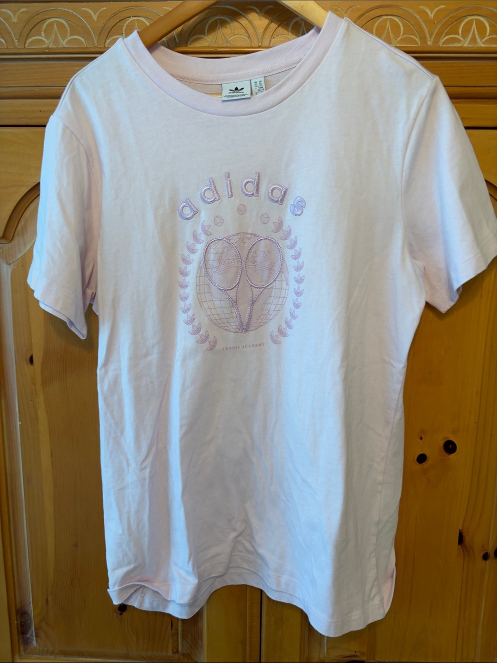 adidas Light Pink Graphic Tennis Tee for women